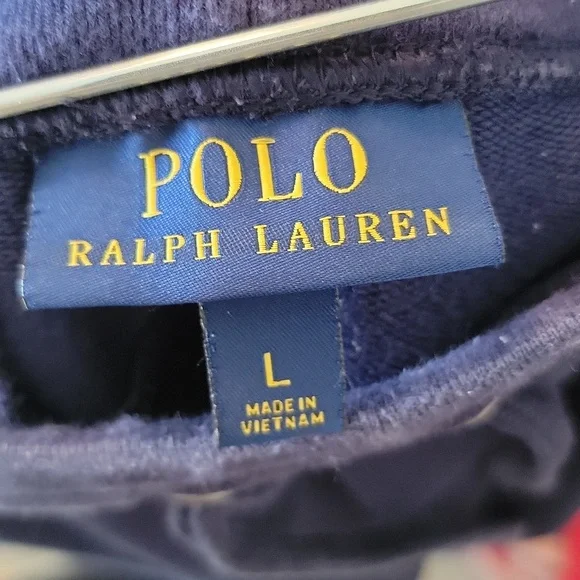 Vintage Polo Ralph Lauren Men's Jogger Pants Large Blue Activewear - Picture 9 of 9